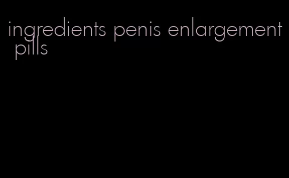 ingredients penis enlargement pills