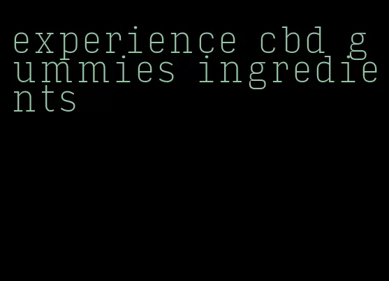 experience cbd gummies ingredients