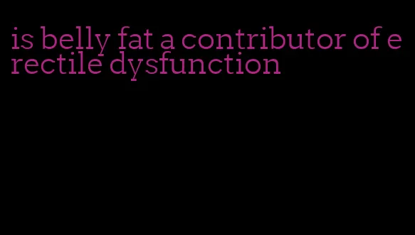 is belly fat a contributor of erectile dysfunction