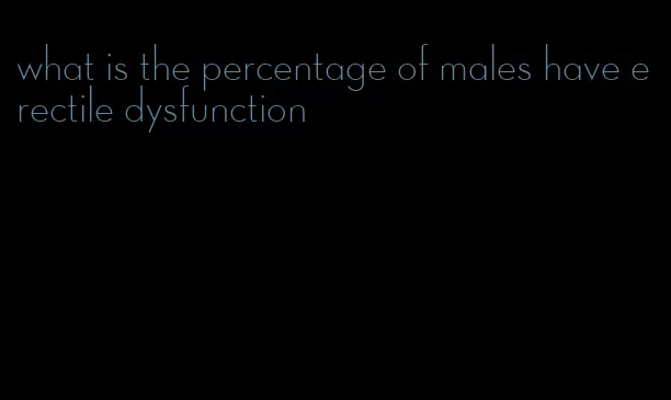 what is the percentage of males have erectile dysfunction