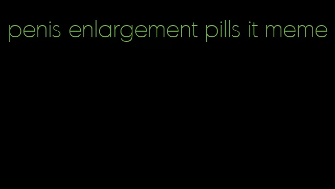 penis enlargement pills it meme