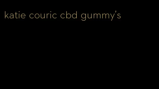 katie couric cbd gummy's