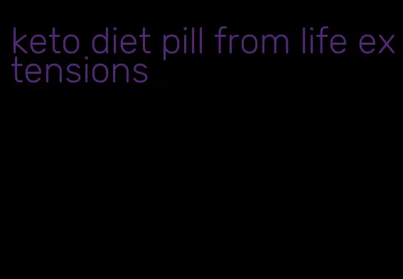 keto diet pill from life extensions