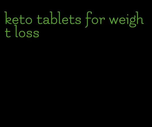 keto tablets for weight loss