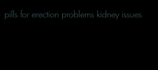 pills for erection problems kidney issues