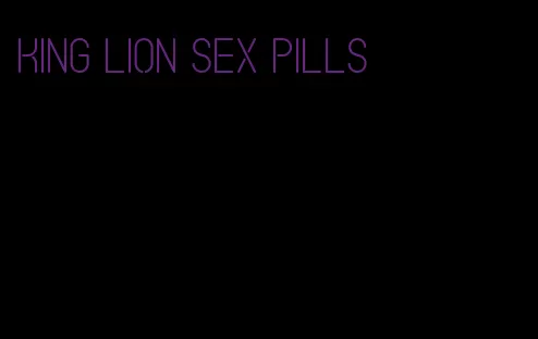 king lion sex pills