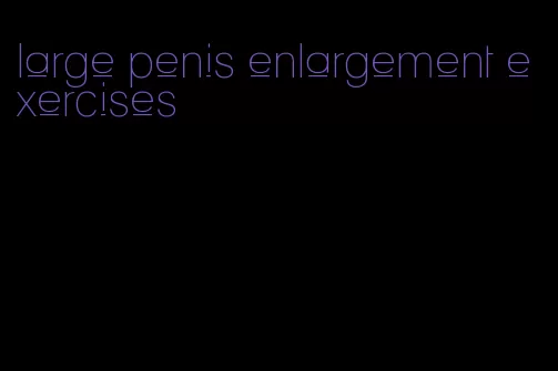 large penis enlargement exercises