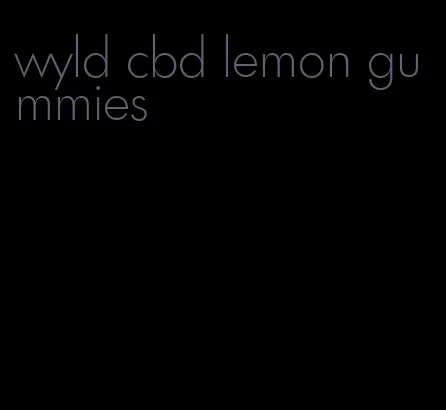 wyld cbd lemon gummies