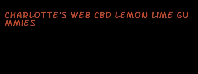 charlotte's web cbd lemon lime gummies