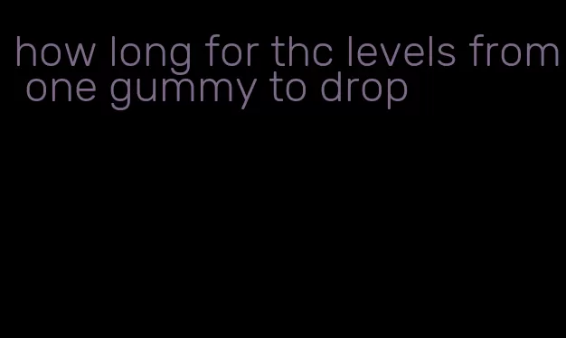 how long for thc levels from one gummy to drop