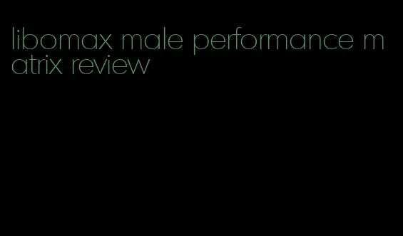 libomax male performance matrix review