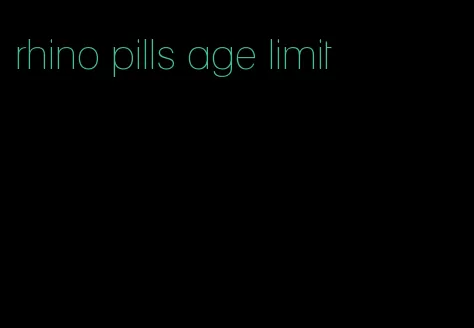 rhino pills age limit