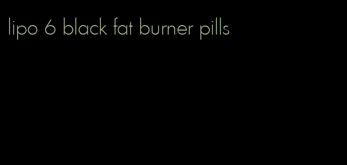 lipo 6 black fat burner pills