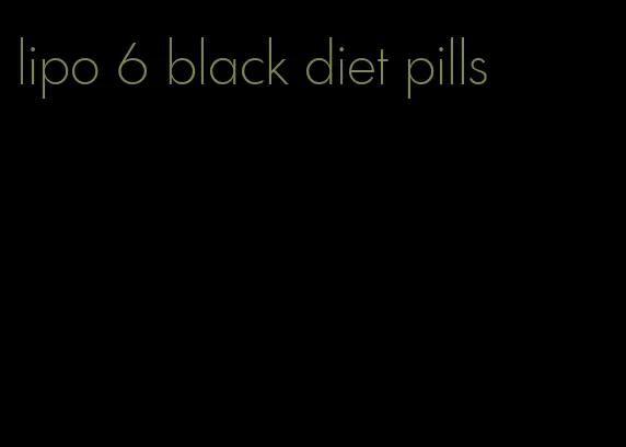 lipo 6 black diet pills