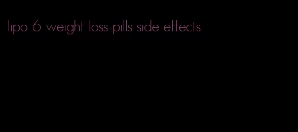 lipo 6 weight loss pills side effects