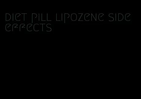 diet pill lipozene side effects