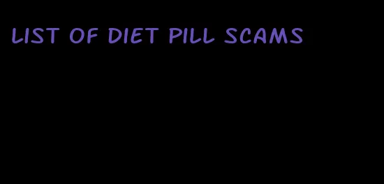 list of diet pill scams