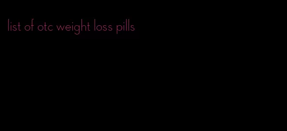 list of otc weight loss pills