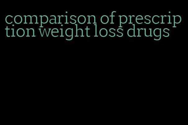 comparison of prescription weight loss drugs