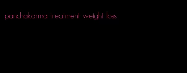 panchakarma treatment weight loss