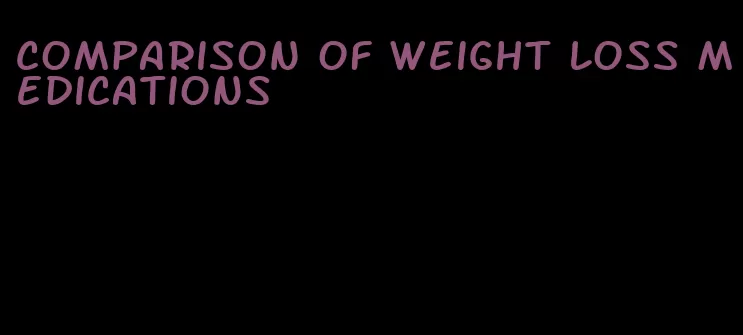 comparison of weight loss medications