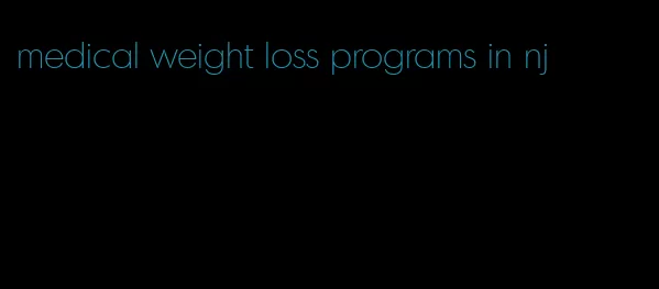 medical weight loss programs in nj