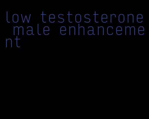 low testosterone male enhancement