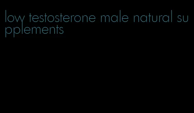 low testosterone male natural supplements