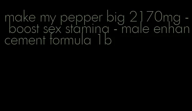 make my pepper big 2170mg - boost sex stamina - male enhancement formula 1b