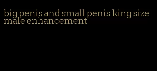 big penis and small penis king size male enhancement