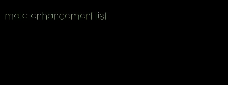 male enhancement list