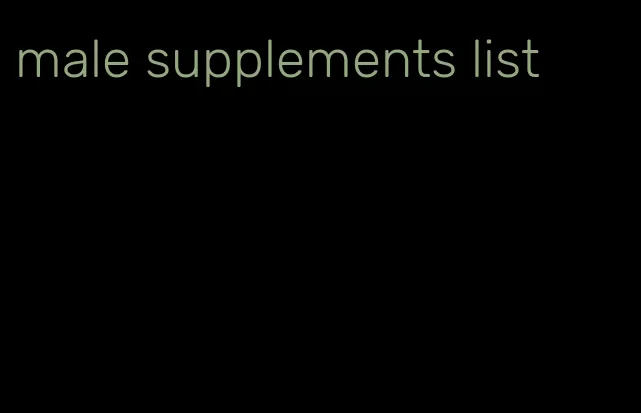 male supplements list