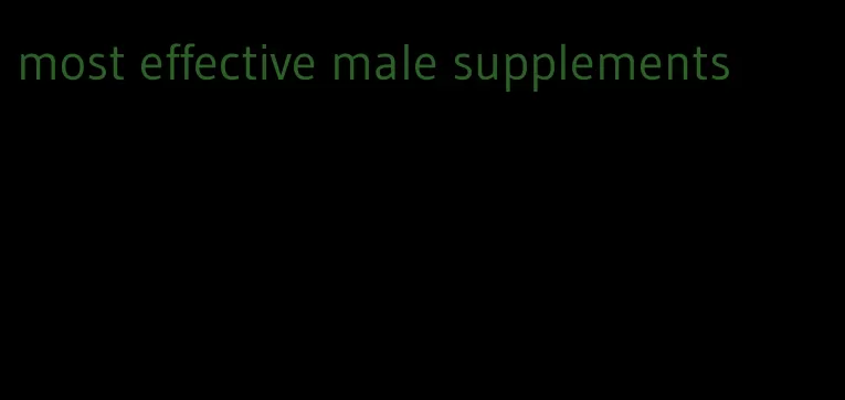 most effective male supplements