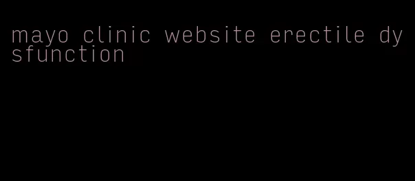 mayo clinic website erectile dysfunction