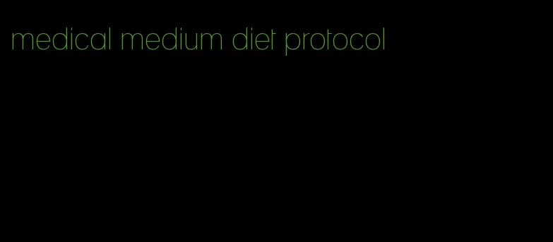 medical medium diet protocol