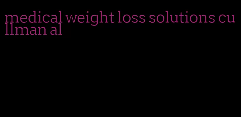 medical weight loss solutions cullman al