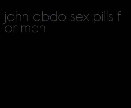 john abdo sex pills for men