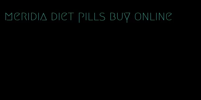 meridia diet pills buy online