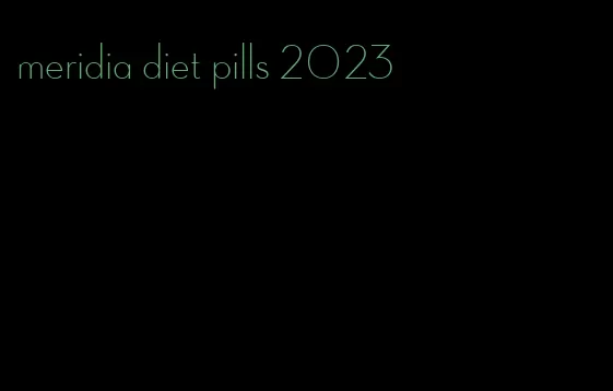 meridia diet pills 2023