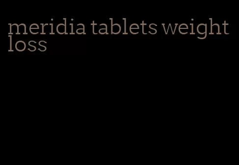 meridia tablets weight loss