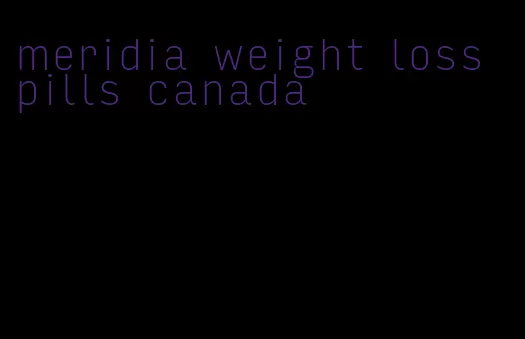 meridia weight loss pills canada