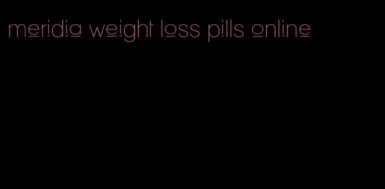 meridia weight loss pills online