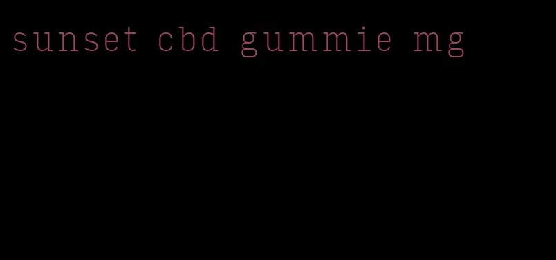 sunset cbd gummie mg