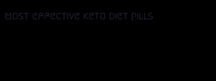 most effective keto diet pills