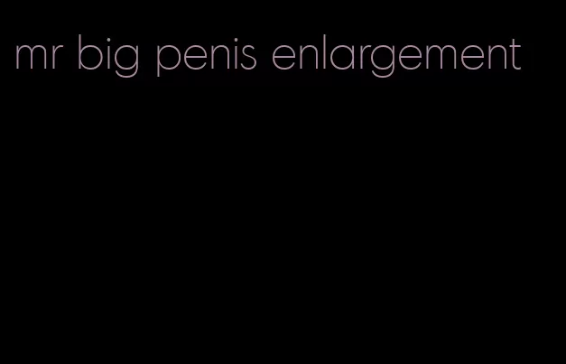 mr big penis enlargement