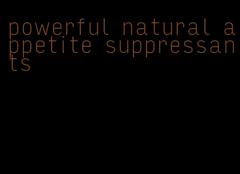 powerful natural appetite suppressants