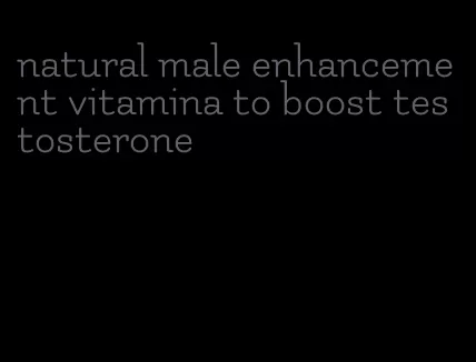 natural male enhancement vitamina to boost testosterone