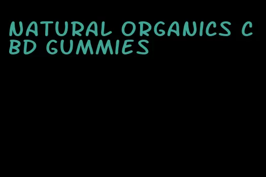 natural organics cbd gummies