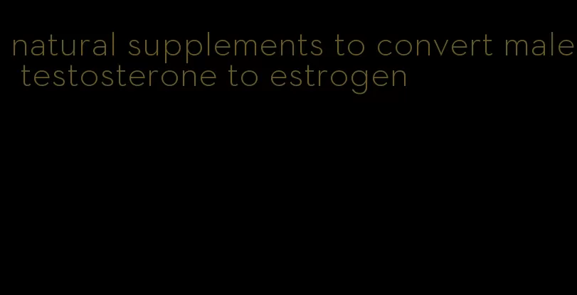 natural supplements to convert male testosterone to estrogen