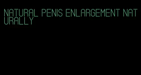 natural penis enlargement naturally